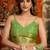 green zari woven kota paithani traditional saree with blouse