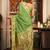 green zari woven kota paithani traditional saree with blouse
