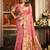 pink zari woven kota paithani traditional saree with blouse