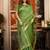 green zari woven cotton blend traditional saree with blouse