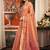 coral zari woven cotton blend traditional saree with blouse
