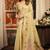 beige zari woven cotton blend traditional saree with blouse