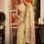 beige zari woven cotton blend traditional saree with blouse