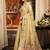 beige zari woven cotton blend traditional saree with blouse