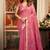 pink zari woven cotton blend traditional saree with blouse