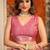 pink zari woven cotton blend traditional saree with blouse