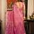 pink zari woven cotton blend traditional saree with blouse