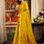 mustard zari woven cotton blend traditional saree with blouse