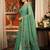 teal zari woven cotton blend traditional saree with blouse