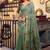 teal green litchi work kolkata cotton blend traditional saree with blouse