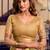 mustard litchi work kolkata cotton blend traditional saree with blouse