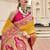 mustard banarasi silk blend festive wear saree