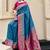 blue  banarasi silk blend festive wear saree
