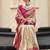 beige  banarasi silk blend festive wear saree