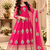 Heavy fendy silk embroidery thred and sequnce work rani pink readymade ethnic gown
