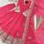 Heavy fendy silk embroidery thred and sequnce work rani pink readymade ethnic gown