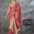 salmon cotton silk festival wear saree
