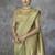 sage green cotton silk festival wear saree