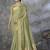 sage green cotton silk festival wear saree