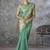 sky blue cotton silk festival wear saree