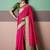 red patola silk blend casual wear saree