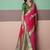 red patola silk blend casual wear saree
