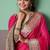 red patola silk blend casual wear saree