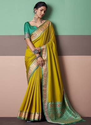 pear patola silk blend casual wear saree 1
