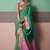 turquoise  patola silk blend casual wear saree