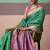 turquoise  patola silk blend casual wear saree