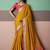 mustard patola silk blend casual wear saree