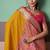 mustard patola silk blend casual wear saree