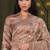 beige organza zari  floral multi thread embroidery party wear saree