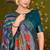 multiclour tussar printed party wear saree