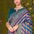 multiclour tussar printed party wear saree