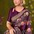 wine tussar printed party wear saree