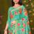 turquoise tussar printed party wear saree