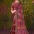 maroon tussar printed party wear saree
