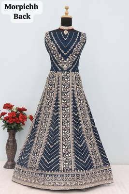 Morpich heavy fox georgette embroidery & sequin work anarkali suit 4