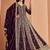 Wine heavy fox georgette embroidery & sequin work anarkali suit