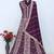 Wine heavy fox georgette embroidery & sequin work anarkali suit