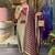 Olive Green Embroidered Kurta Set with Maroon Striped Dupatta