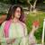 Pastel Green Embroidered Kurta Pant Set with Pink Dupatta