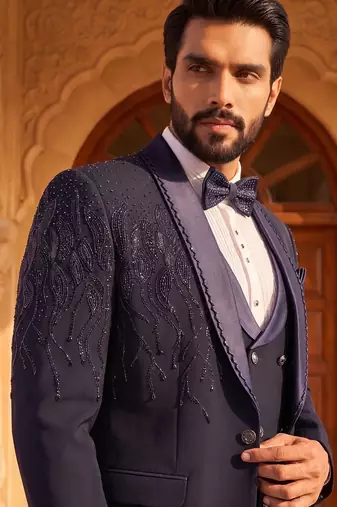 Outluk vol. 56 presents heavy lachaka bledger set with cotton lining, intricate handwork & designer party wear