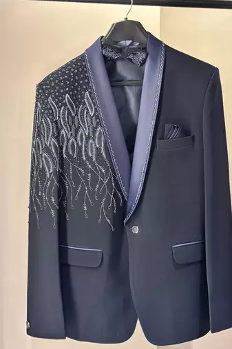 Outluk vol. 56 presents heavy lachaka bledger set with cotton lining, intricate handwork & designer party wear