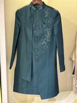Outluk vol. 56 presents heavy lachaka 2-piece long jodhpuri with cotton lining, intricate handwork & designer look. 3
