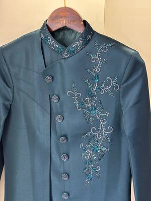 Outluk vol. 56 presents heavy lachaka 2-piece long jodhpuri with cotton lining, intricate handwork & designer look. 4