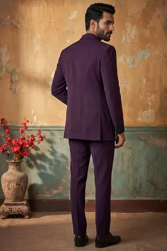 Heavy lachaka 3-piece short jodhpuri featuring intricate handwork, cotton lining, and a luxurious designer finish.
