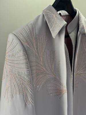 Heavy lachaka 3-piece short jodhpuri featuring intricate handwork, cotton lining, and a luxurious designer finish. 5