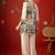 Off white floral printed pure cotton shirt collar tunic co-ord set